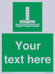 Custom sign safe condition Evacuation chute 